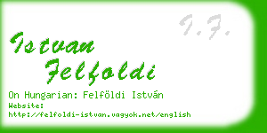 istvan felfoldi business card